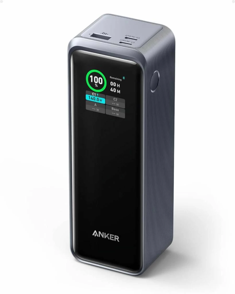 Anker Prime 250W Portable Charger 27,650mAh Power Bank with Smart App, 3-Port Fast Charging for MacBook, iPhone 16/15/14, Samsung, TSA-Approved Travel Charger