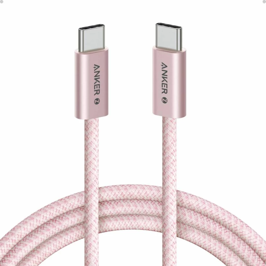 Anker USB C to USB C Cable 240W, 6ft Braided Fast Charging Cord for iPhone 16, MacBook, iPad, and More, Durable Type-C Cable with Slim Connector (Black)