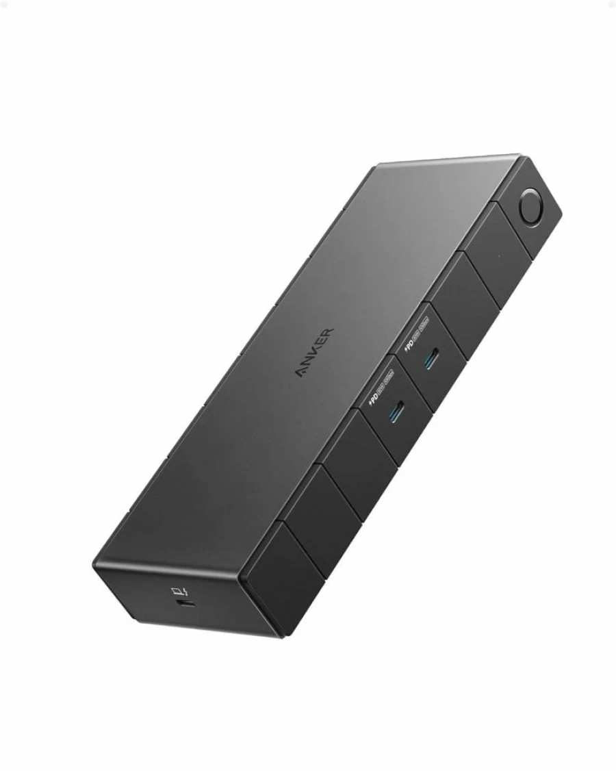 Anker 778 Thunderbolt 4 Docking Station - 12-in-1 USB-C Hub with 100W Charging, 8K/4K Display Support, 40Gbps Data Transfer, Ethernet, 6 USB Ports for Dell, HP, and More (Gray)