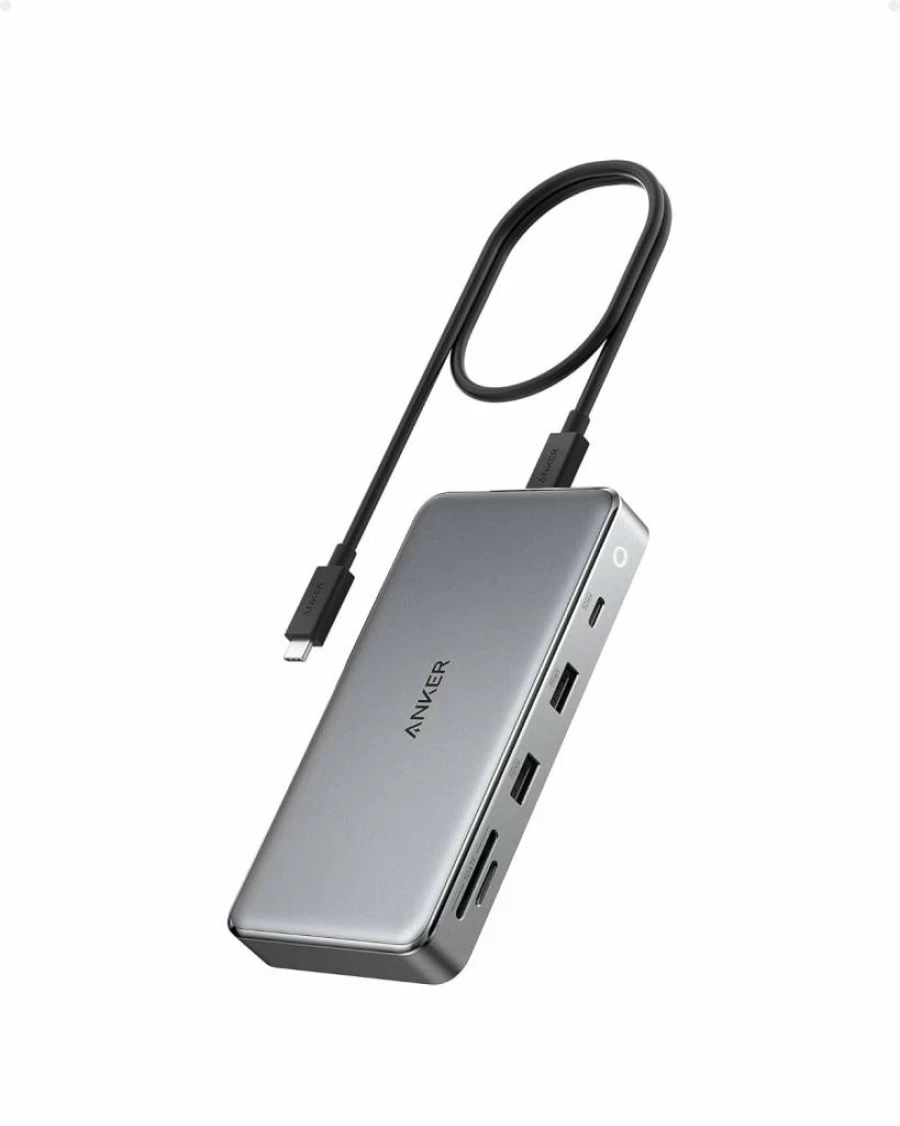 Anker 563 USB-C Hub 10-in-1 with Dual HDMI 4K, 100W Power Delivery, 5Gbps USB Ports, Docking Station for MacBook Pro/Air, Dell XPS, ThinkPad & Windows Laptops