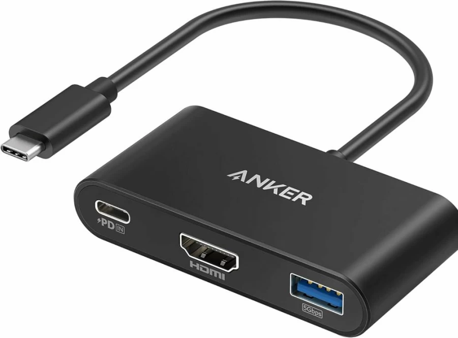 Anker PowerExpand 3-in-1 USB C Hub with 4K HDMI, 100W Power Delivery, USB 3.0 Port – Compatible with MacBook Pro, iPad Pro, Dell XPS, HP Spectre, Galaxy Note 20 (Black)