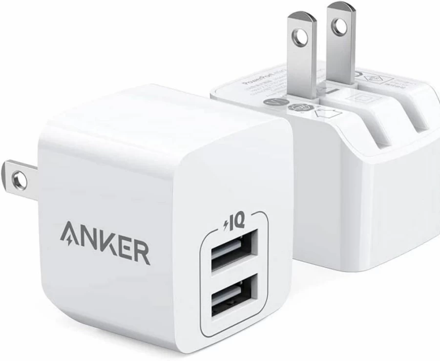 Anker 2-Pack 12W USB Wall Charger with Foldable Plug, Dual Port Power Adapter for iPhone 16/15/14/13/12, Galaxy S22/S21/Note 20, Fast Charging Cube