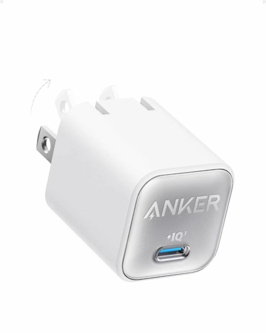 Anker 30W Nano USB-C Charger with PIQ 3.0, Foldable Fast Charging Block for iPhone 15/14, Galaxy, iPad, MagSafe Compatible Power Adapter