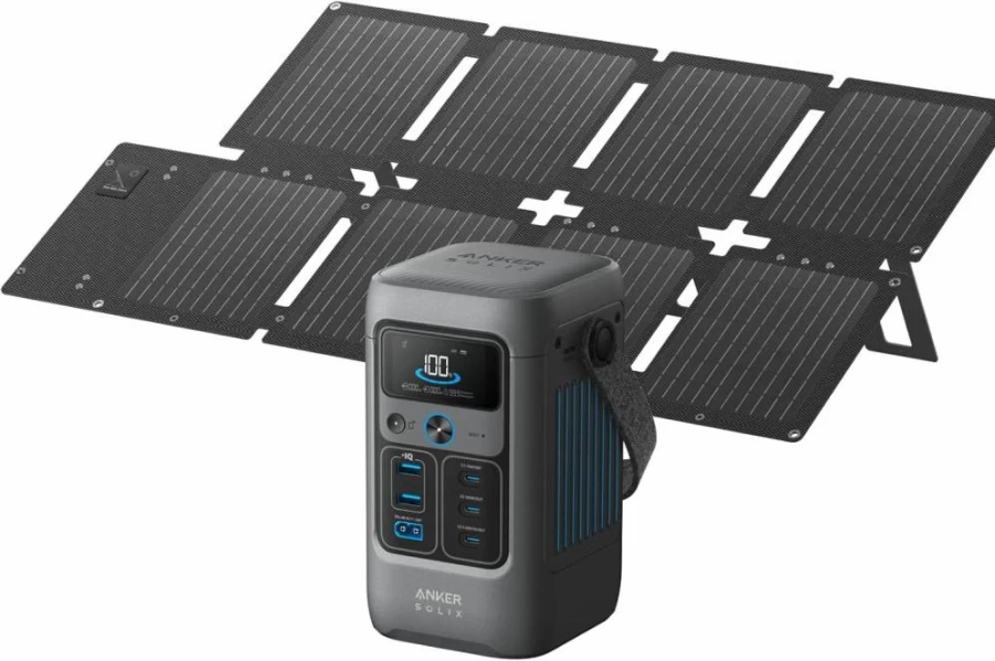 Anker Solix C200 Portable Power Station 192Wh with LiFePO4 Battery, 200W Solar Input, for Camping, Travel & Emergency Power (Wall Charger Not Included)