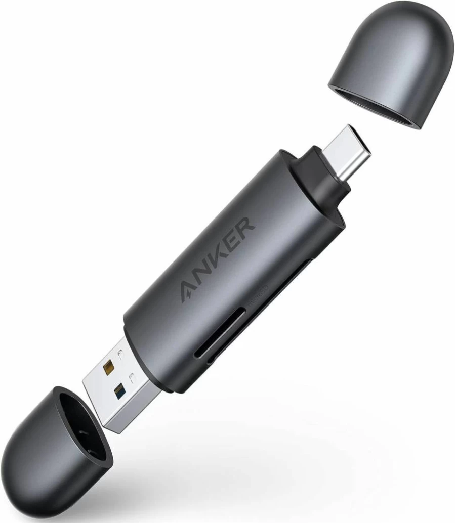 Anker PowerExpand+ 2-in-1 USB-C & USB 3.0 SD Card Reader for SDXC/SDHC/microSD/MMC UHS-I Cards