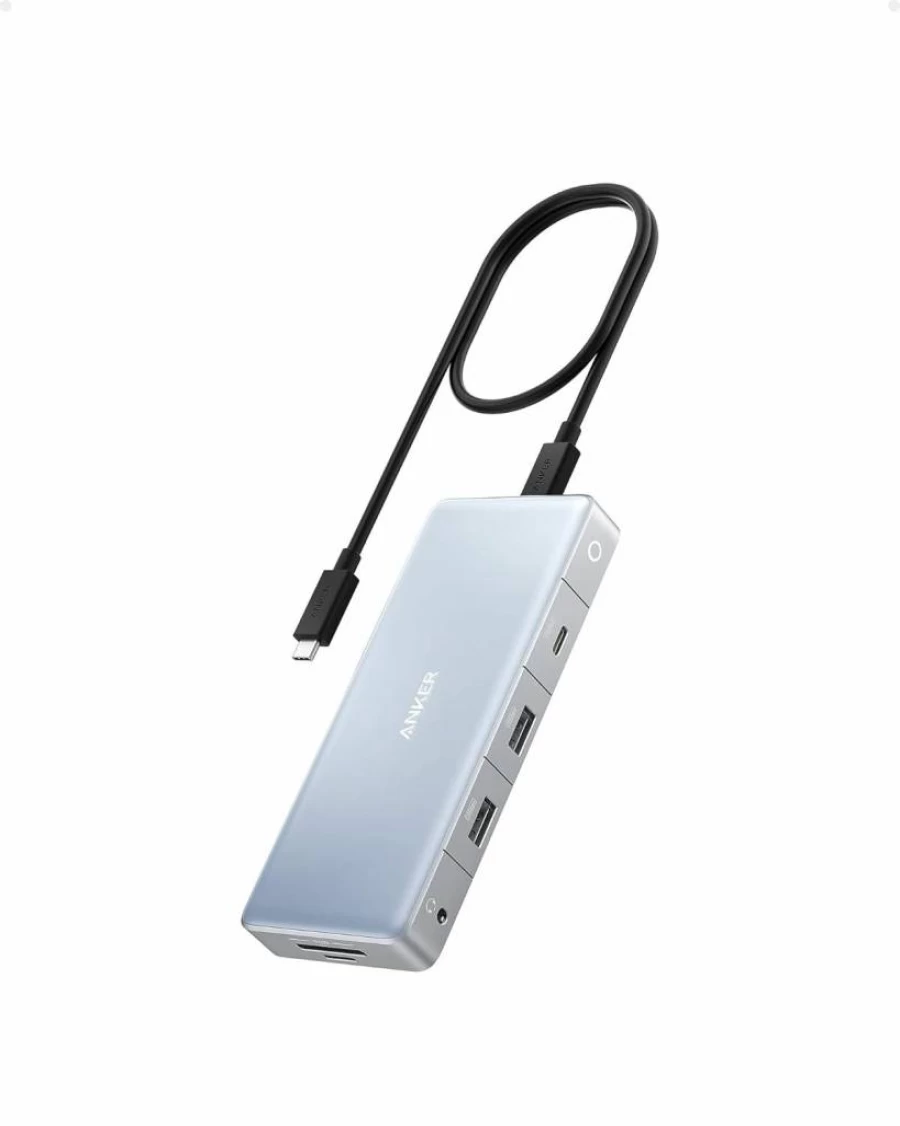 Anker 575 USB-C Hub 12-in-1 Docking Station with Dual HDMI, DisplayPort, 4K Triple Display, 10Gbps USB Ports, 100W PD, Ethernet for Dell/ThinkPad Laptops