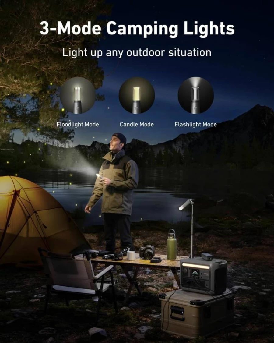 Anker Solix C800 Plus Portable Power Station - 768Wh LiFePO4 Solar Generator with 200W Solar Panel, 1200W Output for Camping, RV, Emergencies, and Outdoor Adventures