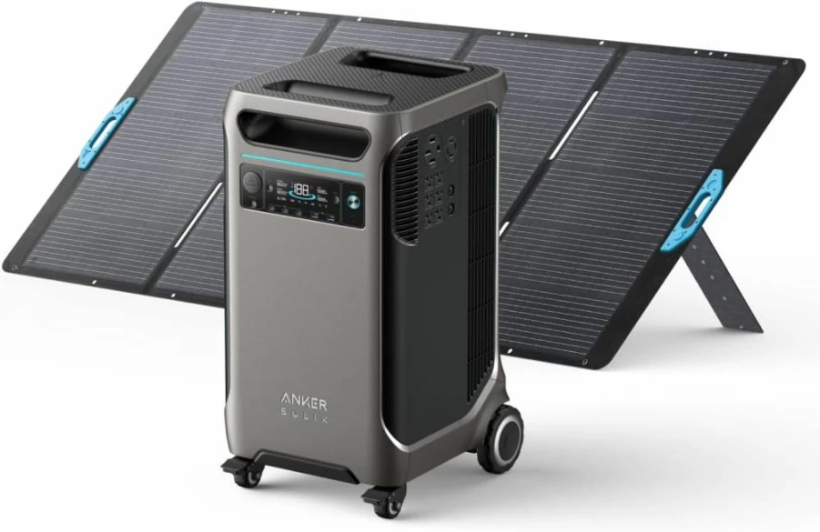 Anker Solix F3800 Portable Power Station 3840Wh LiFePO4 Battery, 6000W AC Output 120V/240V, Solar Generator for Home Backup, RV, Emergency, Outdoor Camping