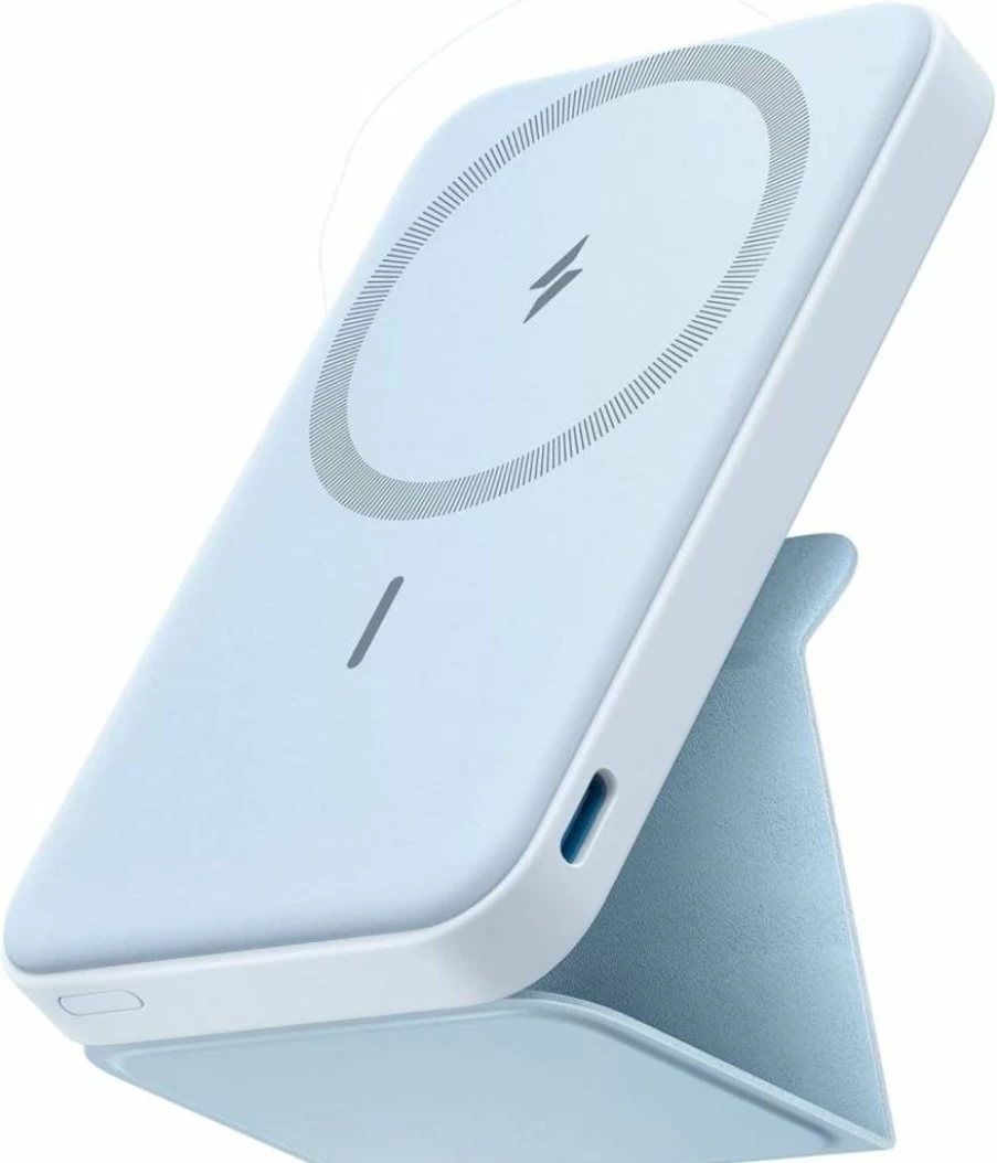 Anker 622 MagGo Magnetic Wireless Charger 5000mAh Portable Power Bank with Stand, USB-C Port, Magsafe Compatible for iPhone 16/15/14/13 Series