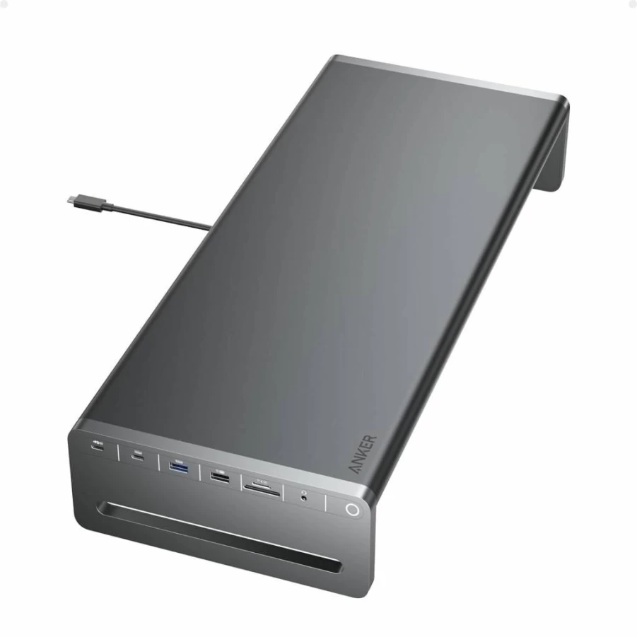Anker 10-in-1 USB C Hub with 100W PD, 4K HDMI, 5Gbps USB Ports, Aluminum Stand for MacBook, Dell, and USB-C Devices