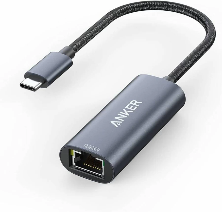 Anker USB-C to 2.5G Ethernet Adapter, Aluminum Portable LAN Network Dongle for MacBook Pro/Air, iPad Pro, XPS, and USB-C Laptops