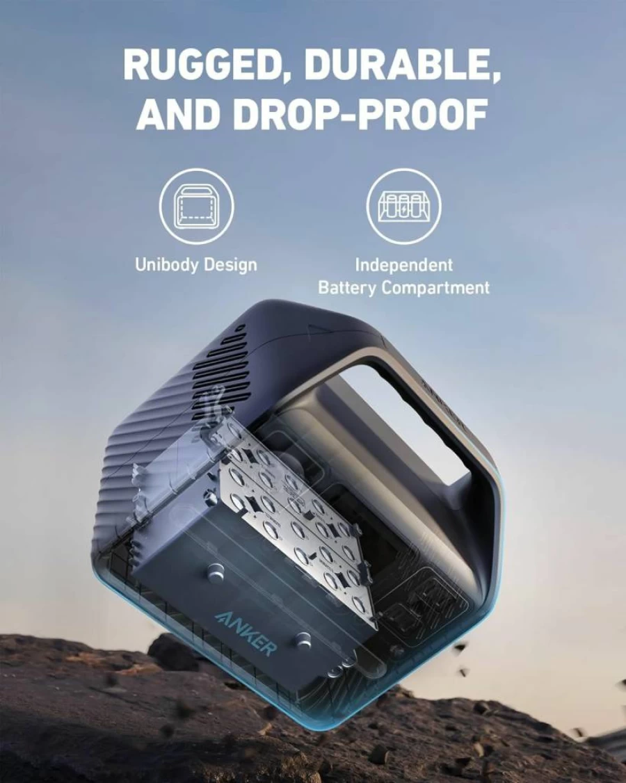 Anker 521 Solar Generator 256Wh Portable Power Station with 100W Solar Panel, 200W 6-Port Output, 2 AC Outlets, 60W USB-C PD, LiFePO4 Battery for Camping, RV, and Outdoor Adventures (Anker Solix)