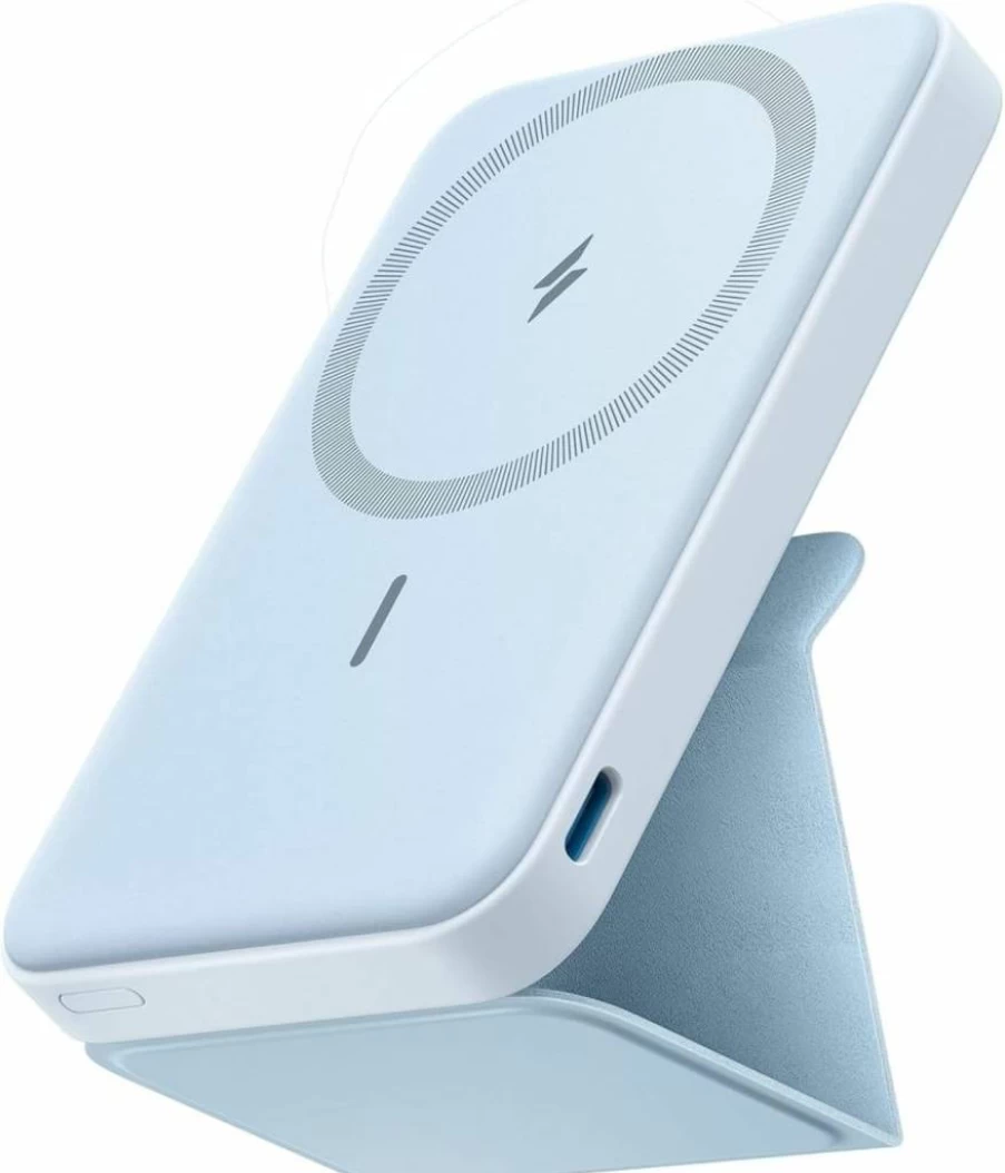 Anker 622 MagGo Magnetic Wireless Charger 5000mAh Portable Power Bank with Stand, USB-C Port, and Magsafe Compatibility for iPhone 16/15/14/13 Series