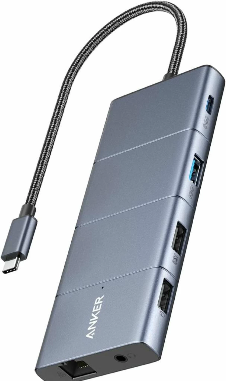 Anker 11-in-1 USB C Hub with Dual 4K HDMI/DisplayPort, 10Gbps USB-C/USB-A Ports, 100W Power Delivery, Ethernet, for XPS, MacBook, and More
