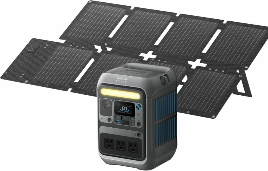 Anker Solix C300 Portable Power Station 288Wh LiFePO4 Battery, 300W Solar Generator with 140W Fast Charging, Ideal for Camping, Travel & Emergency Power (Solar Panel Compatible)
