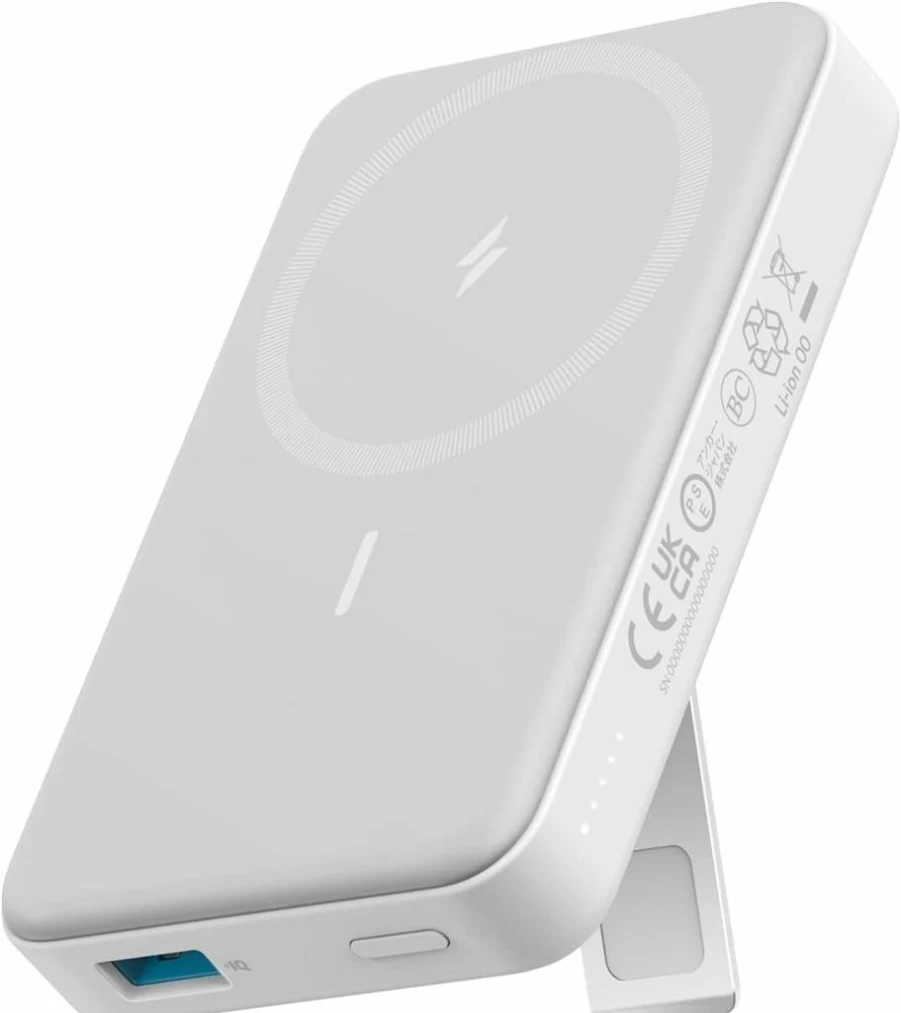 Anker 633 Magnetic Power Bank 10,000mAh with Magsafe, 20W USB-C PD Fast Charging, Foldable Stand for iPhone 16/15/14/13/12 Series - Portable Wireless Charger
