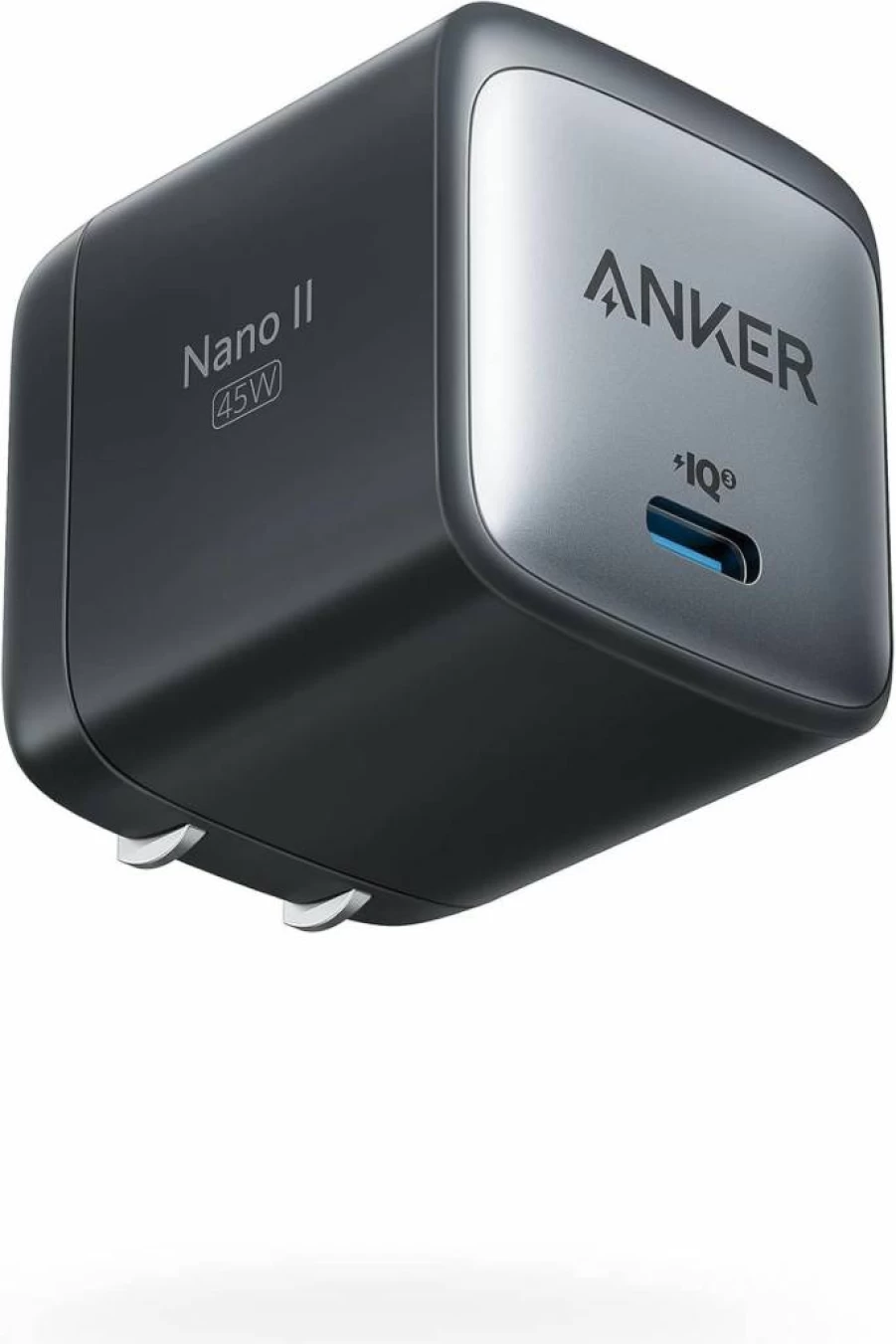 Anker Nano II 45W GaN II USB-C Fast Charger - Compact & Foldable for MacBook Pro, iPhone 15, Galaxy, Steam Deck