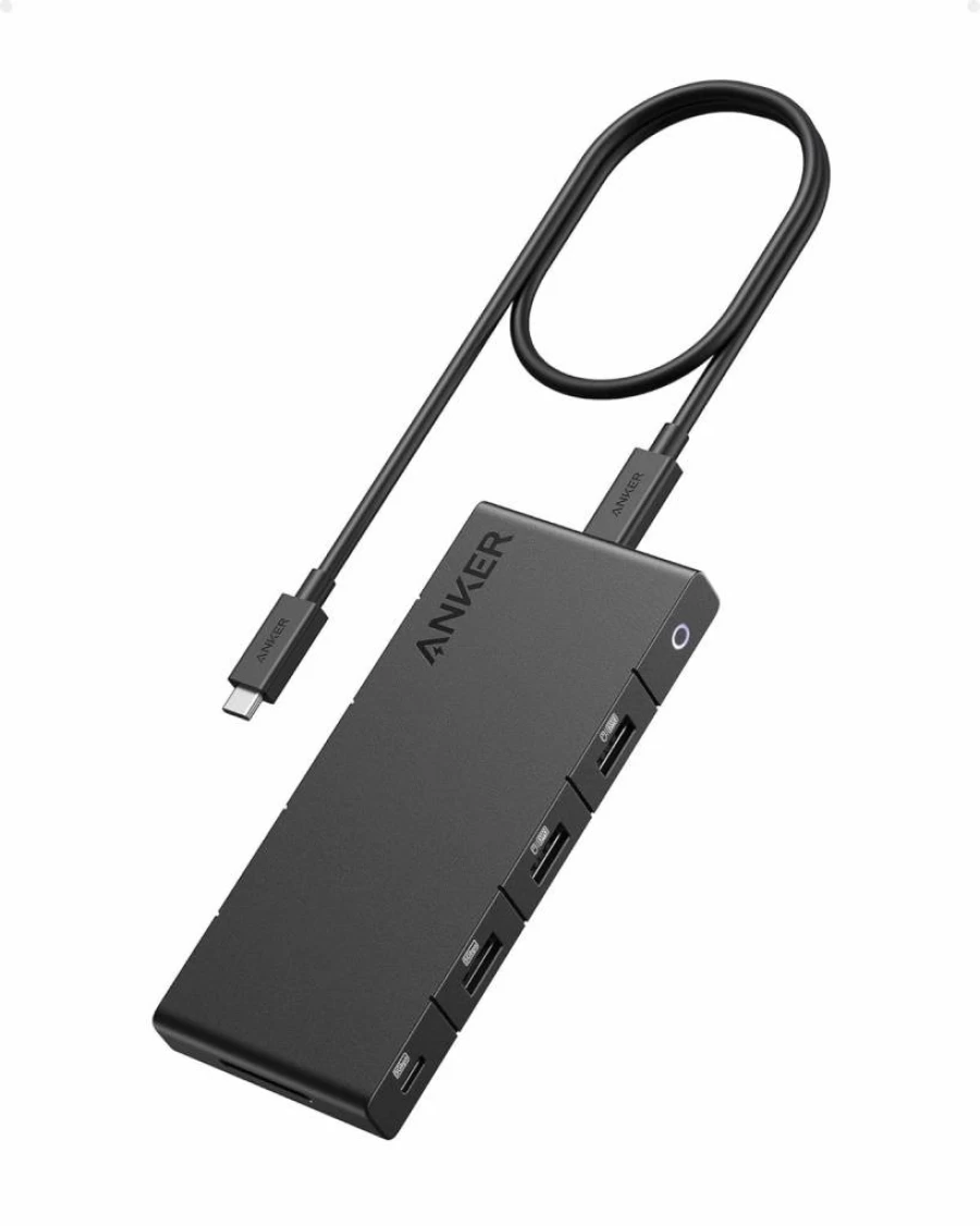 Anker 10-in-1 USB C Hub with Dual 4K HDMI, 100W Power Delivery, 4 USB-A/C Ports, Ethernet, SD Card Reader for Dell, ThinkPad, MacBook (Model A83A2) - Black