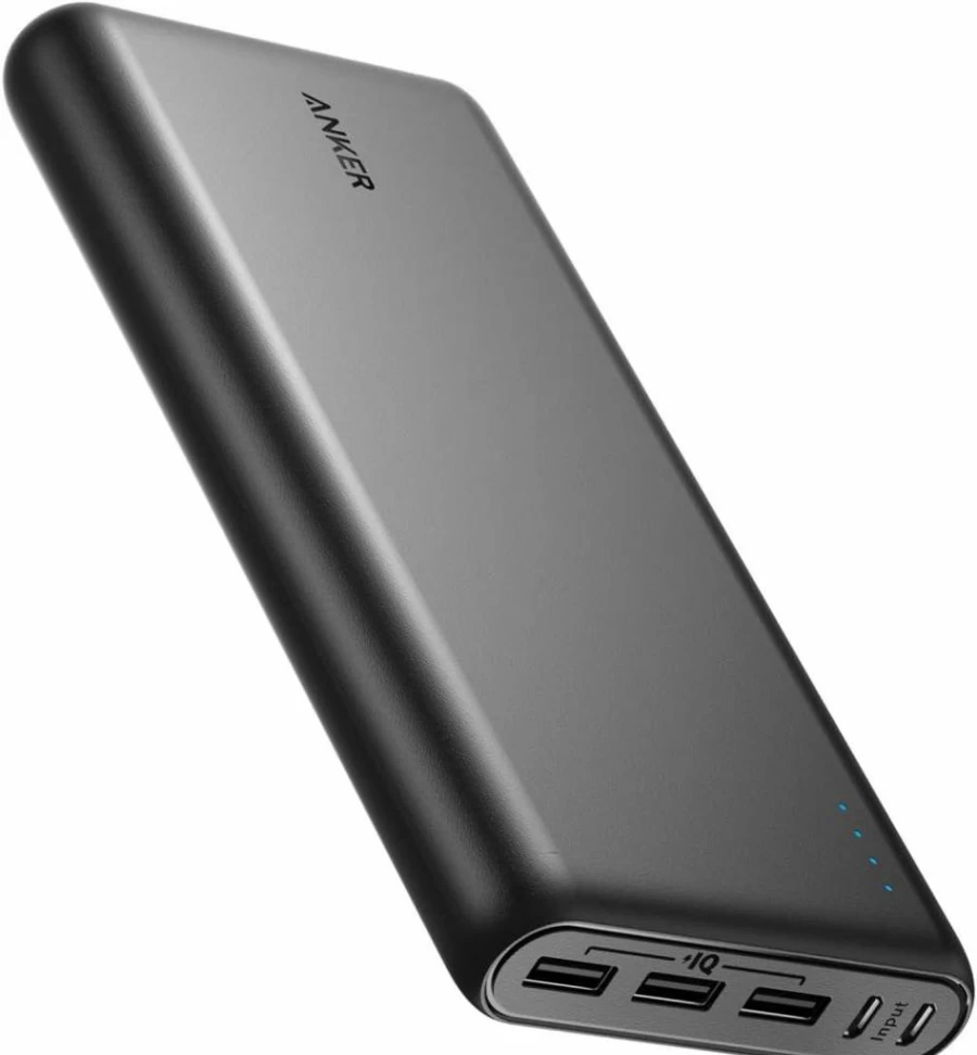 Anker 26800mAh Power Bank with Fast Charging, 3 USB Ports, Dual Input for iPhone, iPad, Samsung, and Android Devices