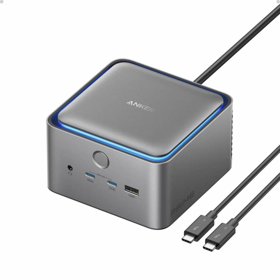 Anker Prime 14-in-1 Thunderbolt 5 Docking Station with 140W Charging, 8K Display, 120Gbps Transfer, Cooling Fan & LED Lighting for TB5/TB4 Laptops